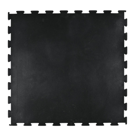 Gummigolv pussel 10mm, svart 1x1m