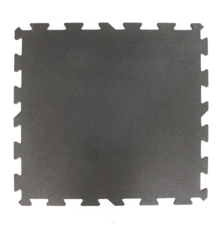 Gummigolv pussel 20mm, svart 1x1m